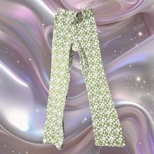 MOTEL XS Green Daisy Print Pants